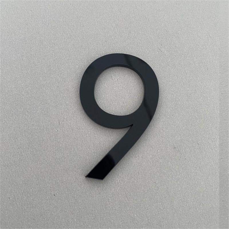 3D Numeral Door Plaque House Drawer Sign Plating Gate Digits 0 To 9 Acrylic Number Tag Hotel Home Sticker Address Door Label