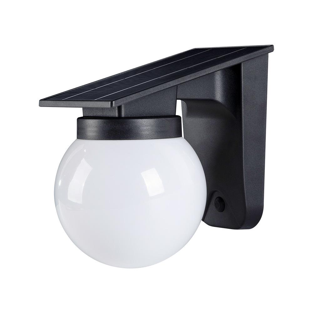 Round Solar Outdoor Wall Light for Home, Street, Balcony, Garden, and Courtyard