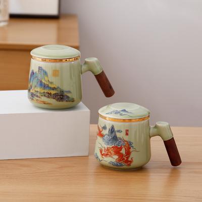 Office Cup Ceramic Water Cup Set Souvenir Business Gift Creative Cup Practical Birthday Gift