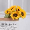 Bride Gifts Creative Home Layout Sunflower Bouquet Wedding Decor Flower DIY Artificial Sunflower