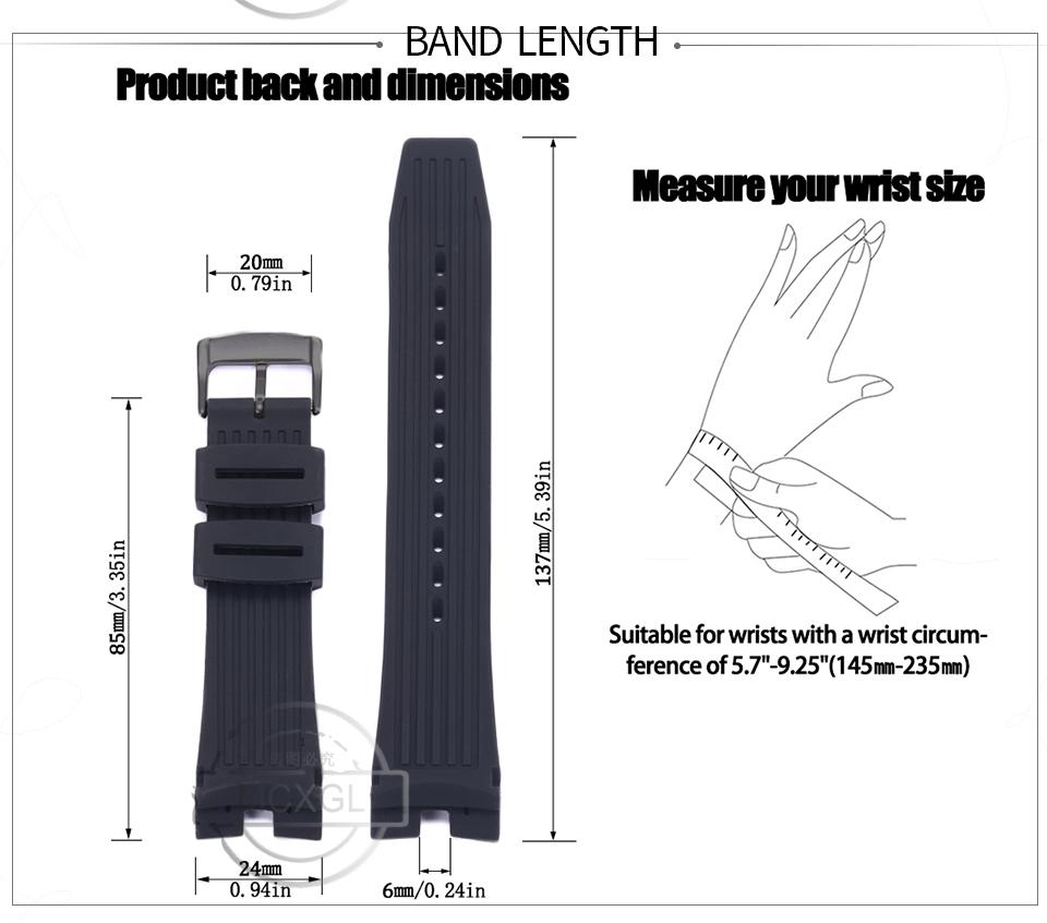 Silicone Rubber Strap Suitable For Citizen AW1475 1476 1477 CA4154 4155 Watch Men's Replacement Band Sports Waterproof Bracelet
