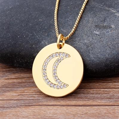 Nidin Luxury Fashion Cubic Zirconia Heart Pendant Women Gold Plated High Quality Chain Necklace Sparking Jewelry Party Gift