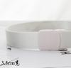 Fashionable Adjustable White Belt For Women Minimalist Smooth Design No Metal No Magnetic For Easy Security