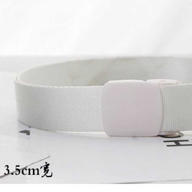 Fashionable Adjustable White Belt For Women Minimalist Smooth Design No Metal No Magnetic For Easy Security