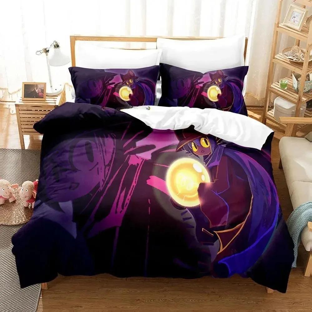 Zestaw pościeli Game OneShot Pojedynczy Bliźniaczy Pełny Queen King Size Zestaw na łóżko Dorosły Dziecko Sypialnia Zestawy poszewek na kołdrę Zestaw pościeli 3D Anime