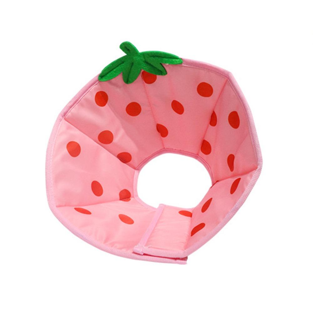 Strawberry Cat Neck Protective Circle Cartoon Dog Recovery Collar Cat Dog Grooming Cover Pet Care S-Strawberry