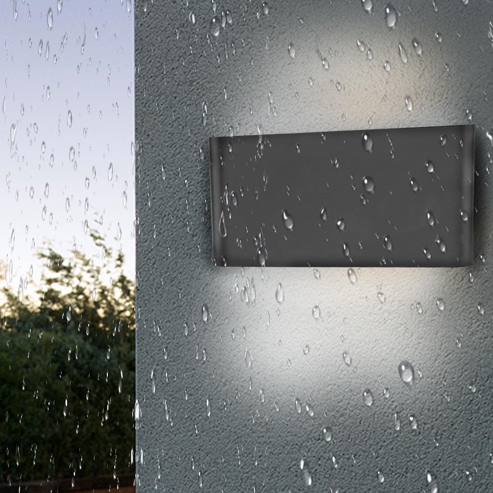 12W LED Wandleuchte Außen Wasserdichte Lampe Quadratische Gartenleuchte Gang Balkonleuchte