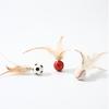 3PCS Cat Toy Exercise Ball with Feathers Lightweight Bounce Ball Interactive Entertainment Toy for Cat Active