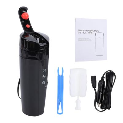 400ML Auto Beheizter Becher Elektrische Heizung Thermobecher für Reise 304 Edelstahl LED Digitalanzeige Fahrzeug Zigarettenanzünder