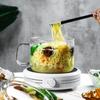 Noodles Explosion-proof Mini Heat-resistant Transparent Salad Bowl Cookware Soup Pot Saucepan
