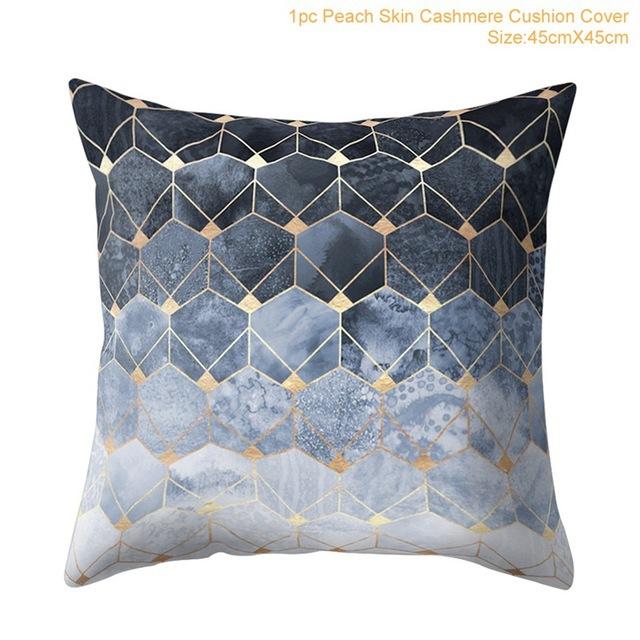 Sandstone Simple Yellow Pillow Geometric Pillow Case Plush Car Living Room Sofa Pillow Nordic
