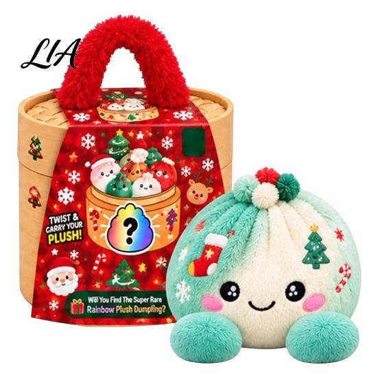 Plush Dumpling with Legs Stress Relief Toy Steamer, Stuffed Smiling Reducing Desk Accessories Squeeze Toy, Cartoon Plushie for Kids Adults Desktop