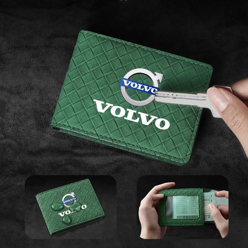 bpcjz5 Car Drive Certificate Cover Auto Driver's License Wallet For Volvo Xc60 Xc90 V40 V60 S60 V50 V90 S80 C40 XC40 V70 XC70 C30 C70