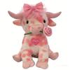 Pink Highland Cow Plush Toy - Cute Valentine's Day Gift