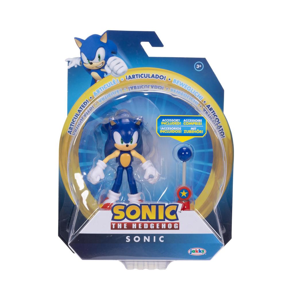 Sonic the Hedgehog 4-inch Sonic Action Figure with Blue Checkpoint Accessory, Ages 3 and Up (Officially Licensed by Sega)