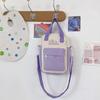 Female cotton doll college style double-sided shoulder bag transparent messenger bag cute small bag handbag