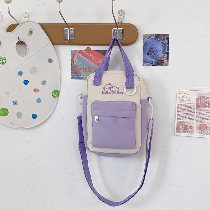Female cotton doll college style double-sided shoulder bag transparent messenger bag cute small bag handbag
