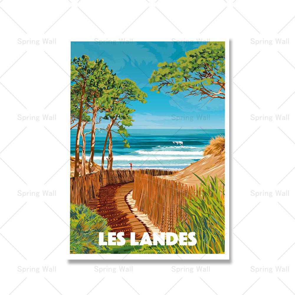 

Ланды Монпелье Пейзаж Плакат Сен-Мало Город Путешествие Холст Картина Современное настенное искусство Печать Картины Проход Домашнее украшение 21x30cm No Framed