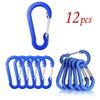 1/6/12pcs Aluminum Carabiner Clip Keychain Carabiners Lock Buckle Snap Outdoor Multi Tool Backpack Camping Hiking Fishing Hook