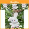 Adorable Plush Bunny And Bear Keychain Pendant With Soft Short Fur For Cute Accessories