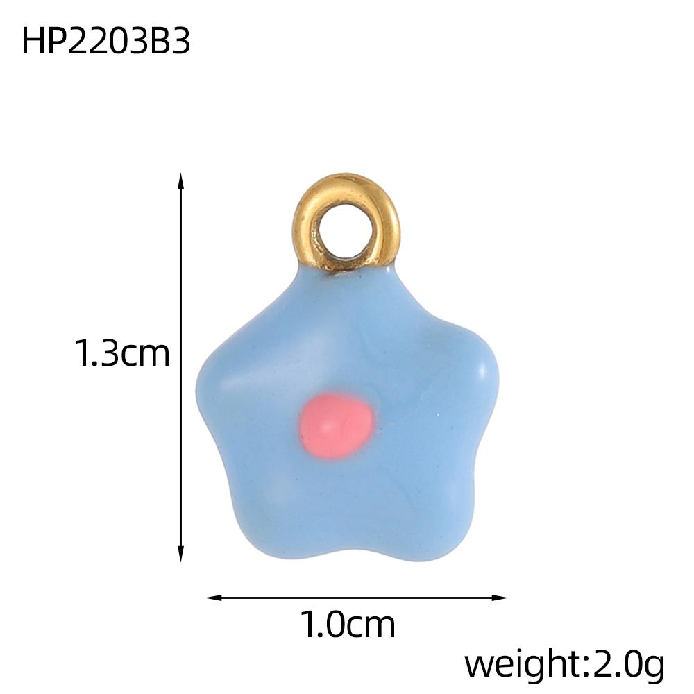 CARLIDANA Personalized Flower Stainless Steel Rabbit Pendant Strawberry Gold Plated Charm ice cream Enamel DIY Accessories
