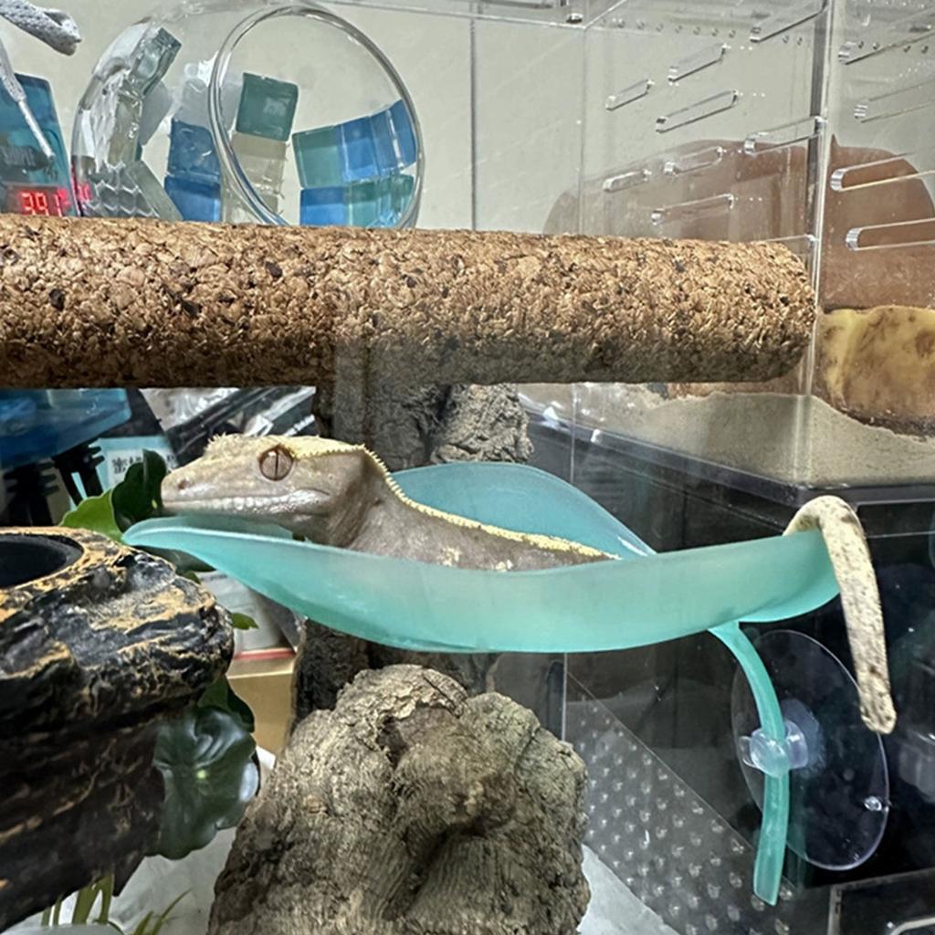 Turtle Basking Platform 6PCS Tree Frog Tank Accessories Leaf Shape Bearded Dragon Platform Suction Cups Resting Leaves