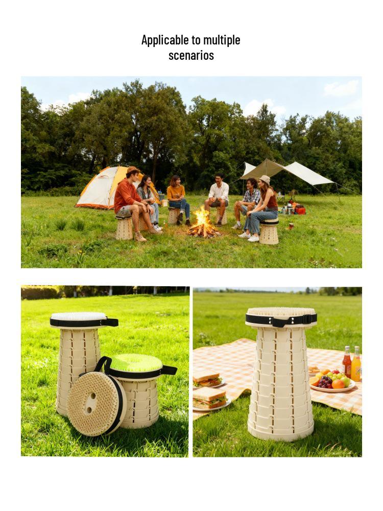 Portable Telescopic Folding Stool for Outdoor Travel and Camping