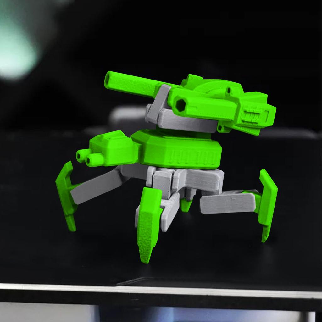3D Printed Mechanical Four Legged Tank With Movable Technology, Mechanical Spider Tank Toy