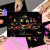 Non-Toxic 10 Sheets/Book Colorful Magic Scratch Set For Kids Arts Scraping Painting Toy Diy Graffiti Book Kids Educational Toy