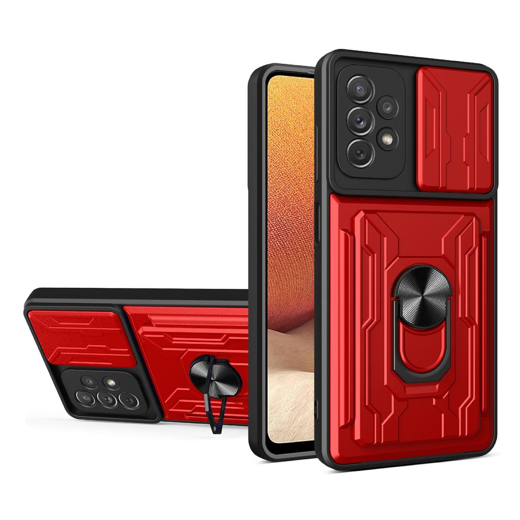 For Samsung Galaxy A23 5G (Global Version)/A23 4G Case PC + TPU Kickstand Phone Back Cover with Camera Slider