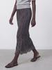 Acud Satin Wrinkle Skirt _Charcoal