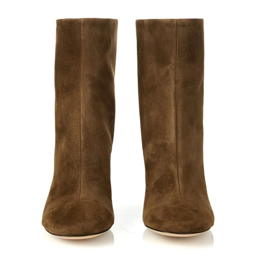 Fashion Spring Autumn Short Boots Women's Comfortable Thick Heel Suede Fringed Zipper Solid Color Casual Commuter Shoes Ankle Boots