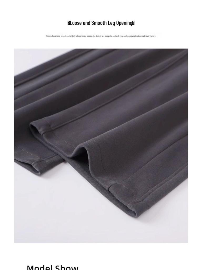 Women's Dark Gray Slimming Straight-Leg Sweatpants - Spring/Fall 2025