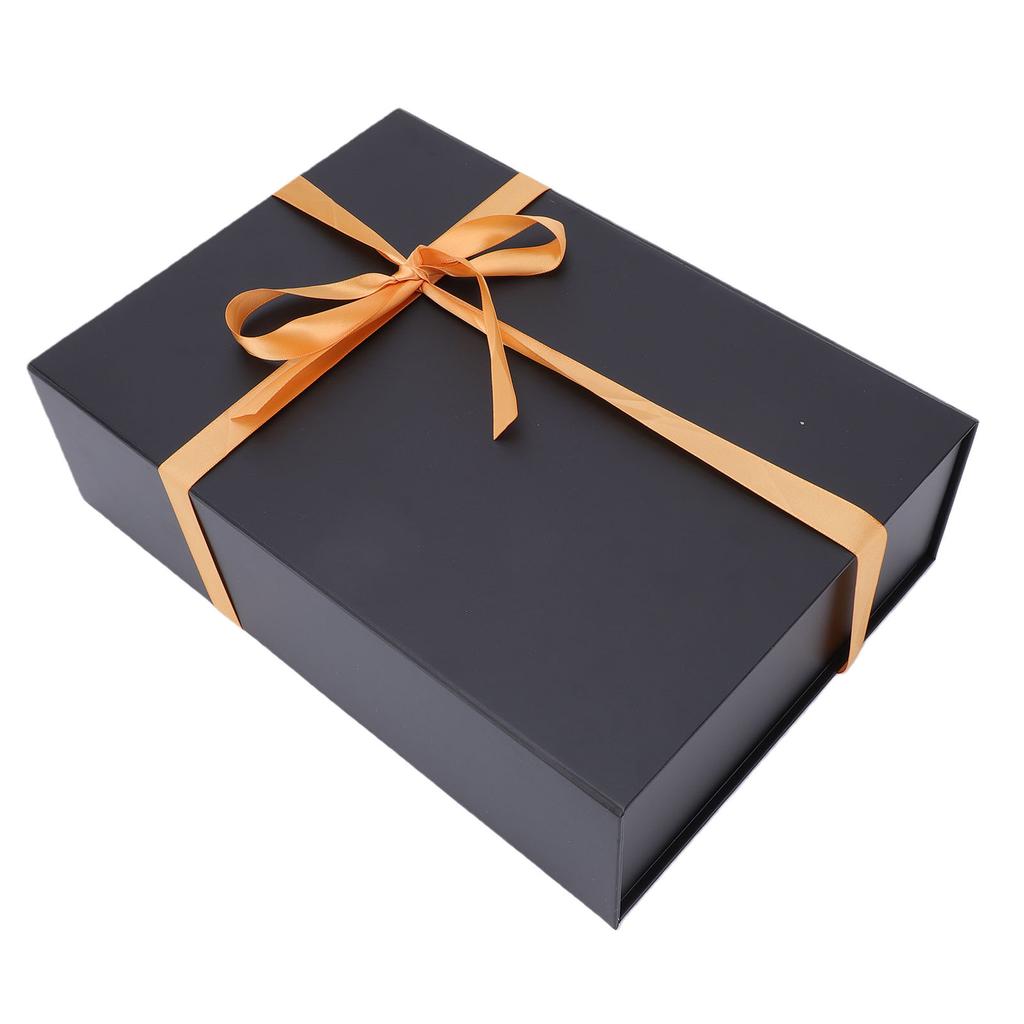 Gift Box Flip Open with Magnet Lid for Presents Packaging Valentine Day Mother Day Birthday Proposal Large Black with