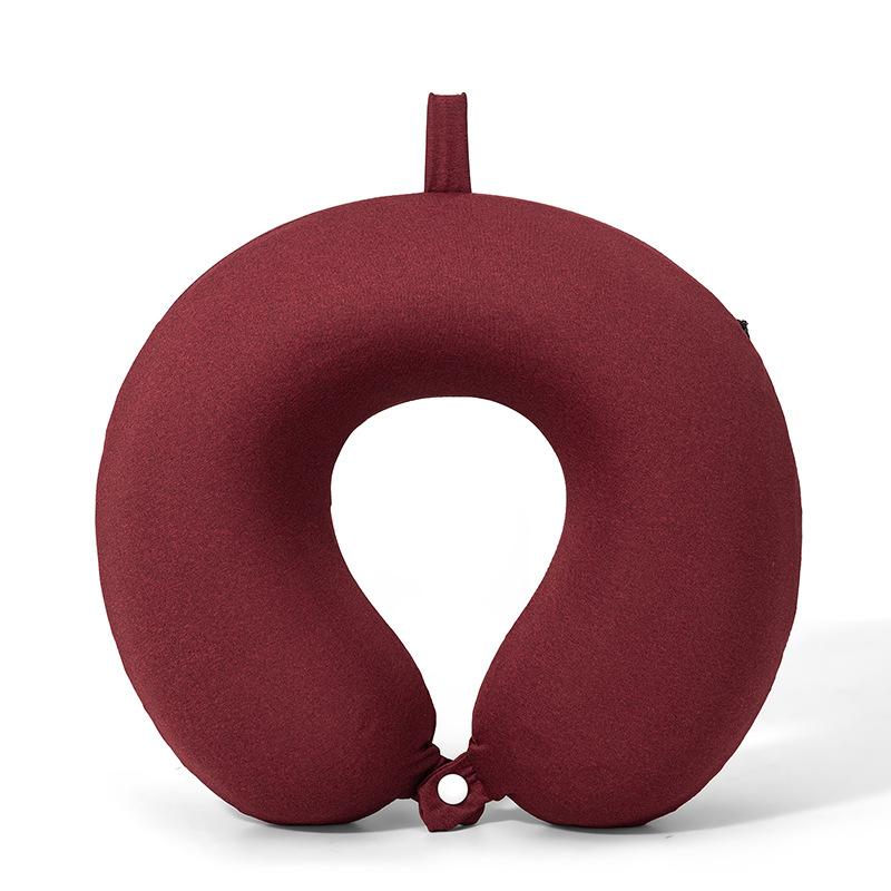Cationic Cool Feeling U-shaped Pillow, Slow Rebound Memory Foam Neck Support Travel Pillow for Office Nap