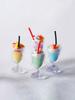 4 pieces of random color straw miniature simulated cream ice cream, miniature food scene props