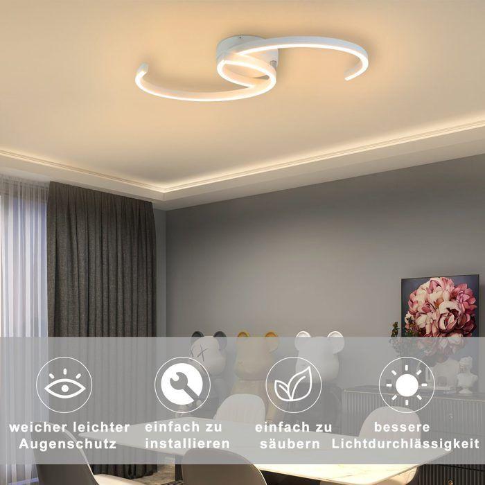 LED-Deckenleuchte - NETTLIFE - 24W 60 cm - Warmweiß 3000K - Metall - Skandinavischer Stil