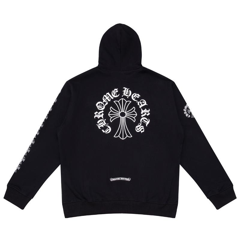Chrome Heart Pure Cotton Terry Zip-Up Hoodie with Hood
