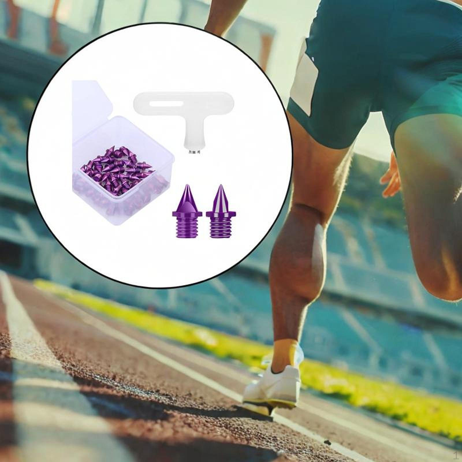 

50 шипов для замены с гаечным ключом для спринтерской практики фиолетовый