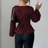 Women's Casual Long Sleeve Top Button Detail Round Neckline Relaxed Fit Lightweight Blouse Suitable for Everyday Wear