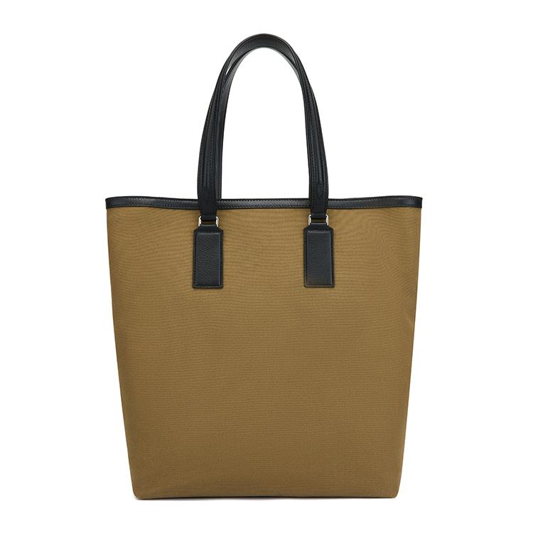 Bally Letter Logo Cotton And Leather Tote Bag Women Tote Bags Brown 6306639