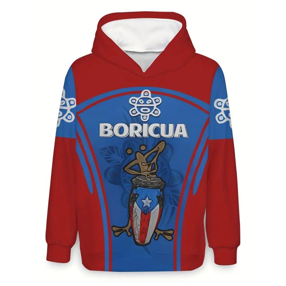 Puerto Rico Men's Hoodie 3d Pattern Print Hooded Top Sweatshirt Autumn Pullover Casual Hoodie For Men Oversized Clothing