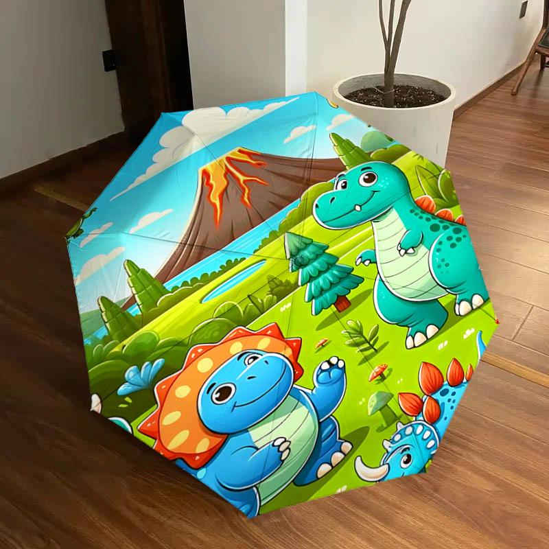 

Dinosaur Adventure:Automatic Opening/Closing Umbrella with Foldable Design,Outdoor Rain Gear for Fans,Travelers&Daily Use Perfect Gif