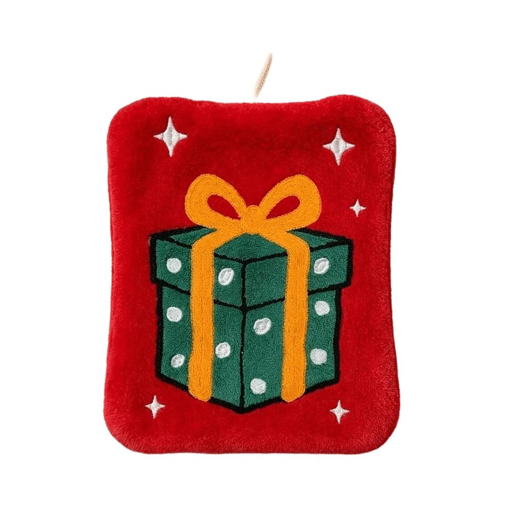 Water Absorption Christmas Hand Towels Coral Fleece Cleaning Dishcloths Xmas Decor
