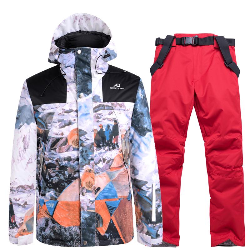 Unisex Winter Ski Suit: Windproof, Waterproof, Warm, Thickened Jacket and Pants for Snowboard and Alpine Skiing