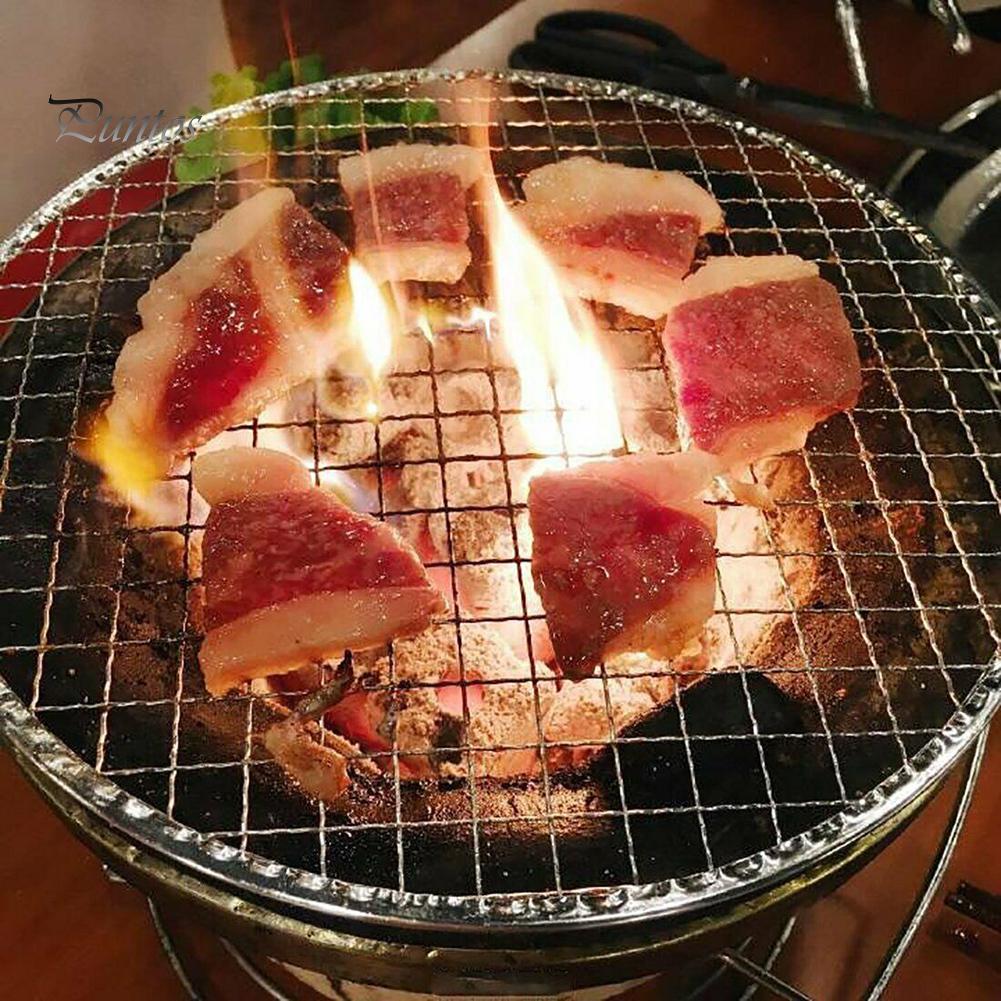 Puntos 5Pcs/Set Round Disposable BBQ Grill Rack Roast Net Grate Barbecue Baking Pan