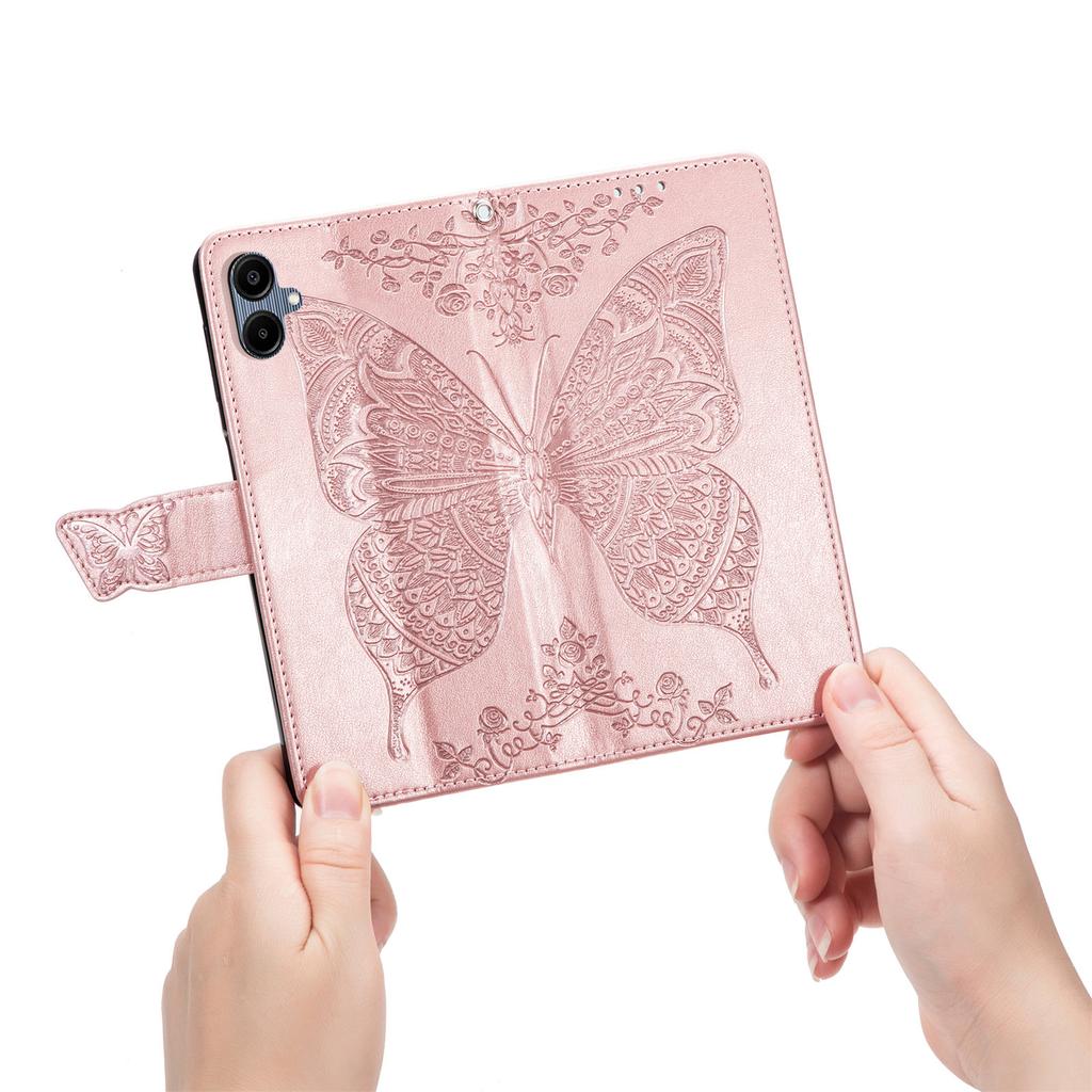 For Samsung Galaxy A06 4G Case PU Leather Wallet Phone Cover Butterfly Pattern