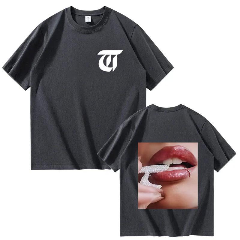 Singer TINI Futttura Harajuku 2025 Tour Double Sided Casual Short Sleeve Tee Fashion Gothic Tshrits Mens Womens Oversized Tshrit