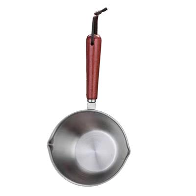 Mini Milk Warmer Pot 304 Stainless Steel 200ml Antislip Handle Rustproof Mini Oil Pot for Kitchen