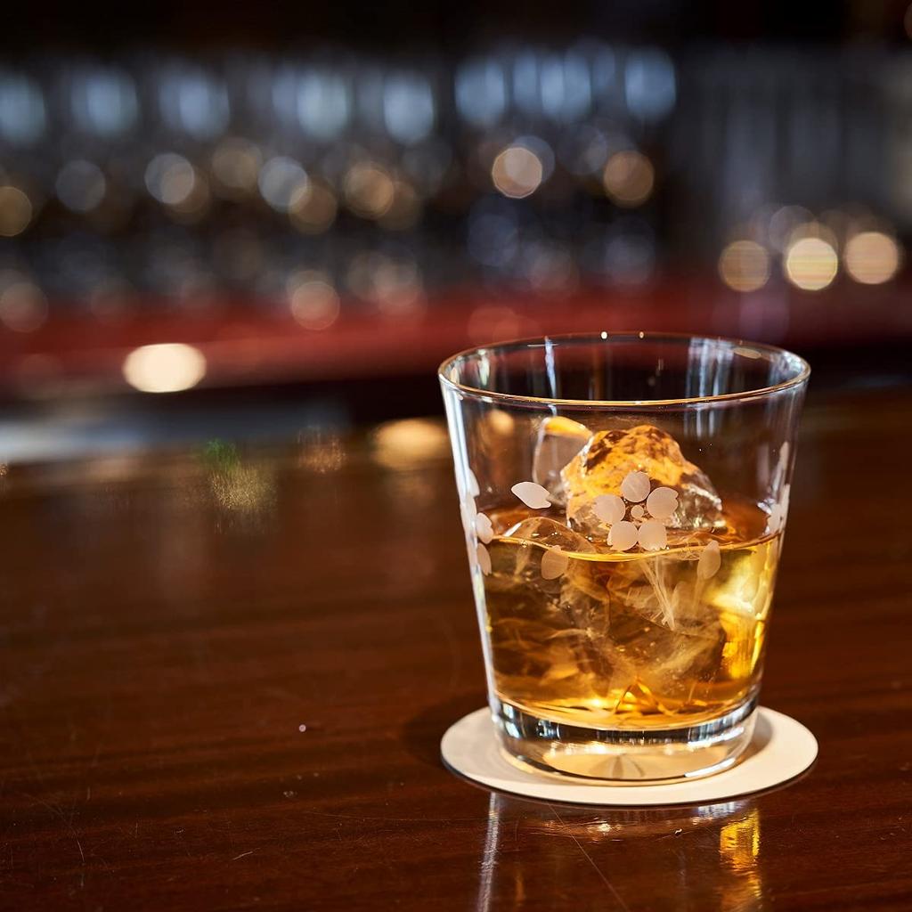 Official Direct Sales from Taiburo Edo Kiriko Fuji and Cherry Blossoms Old Glass Gift Made In Japan Studio Mt. TB0036-33, Boxed,